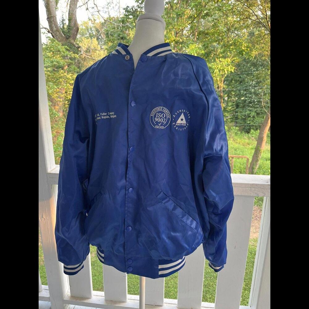 Vintage Rare Cardinal USA Made Snap Jacket XL HB Fuller Company Grand Rapids MI